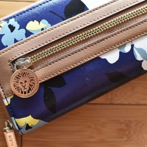 Anne Klein Blue Floral Wallet